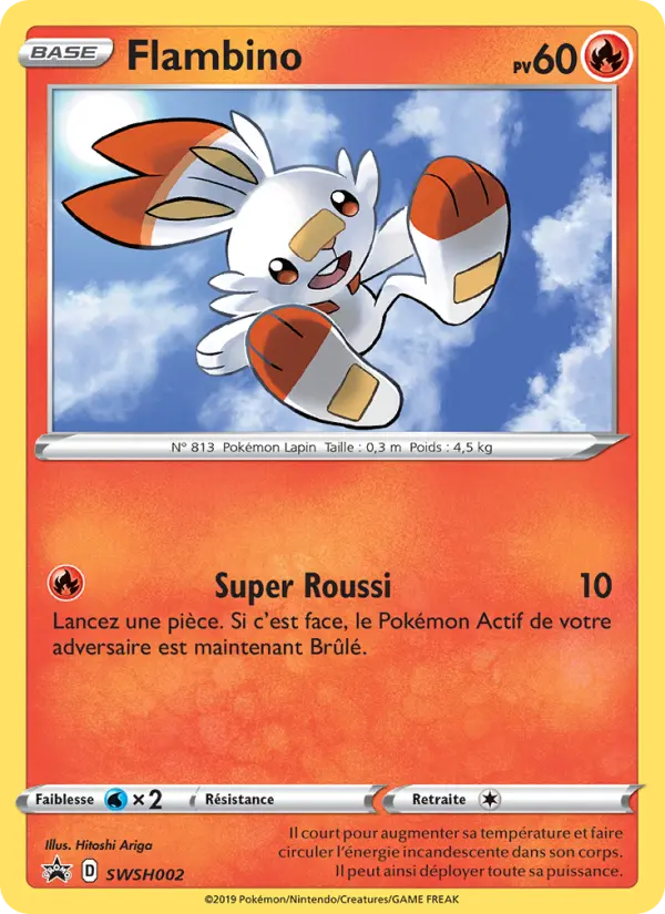 SWSH002/107 - Flambino – Promo SWSH (Carte Pokémon FR à petit prix, à l’unité sur Lorenzone.fr)