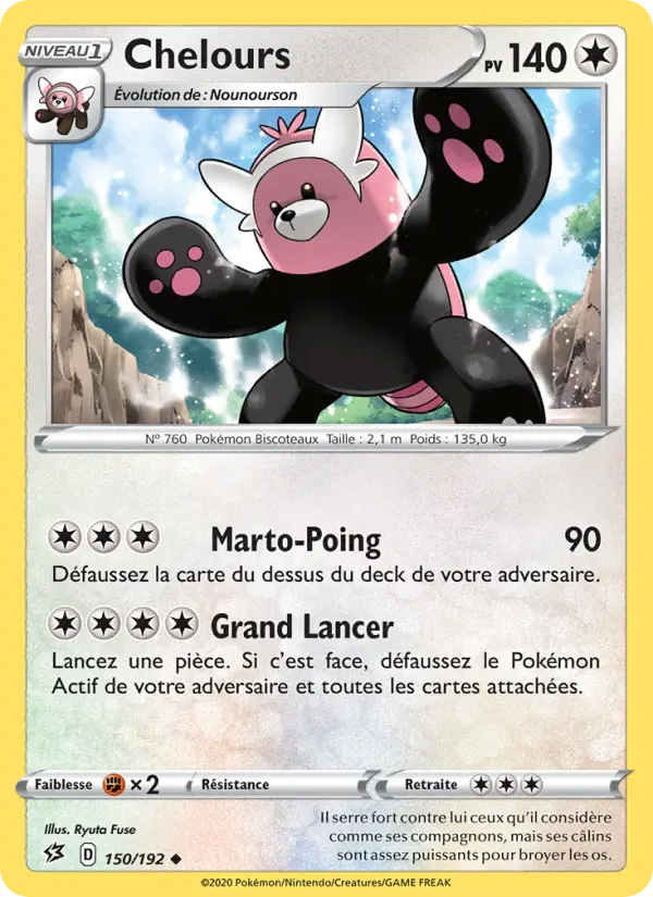 150/192 - Chelours – Clash des Rebelles (Carte Pokémon FR à petit prix, à l’unité sur Lorenzone.fr)