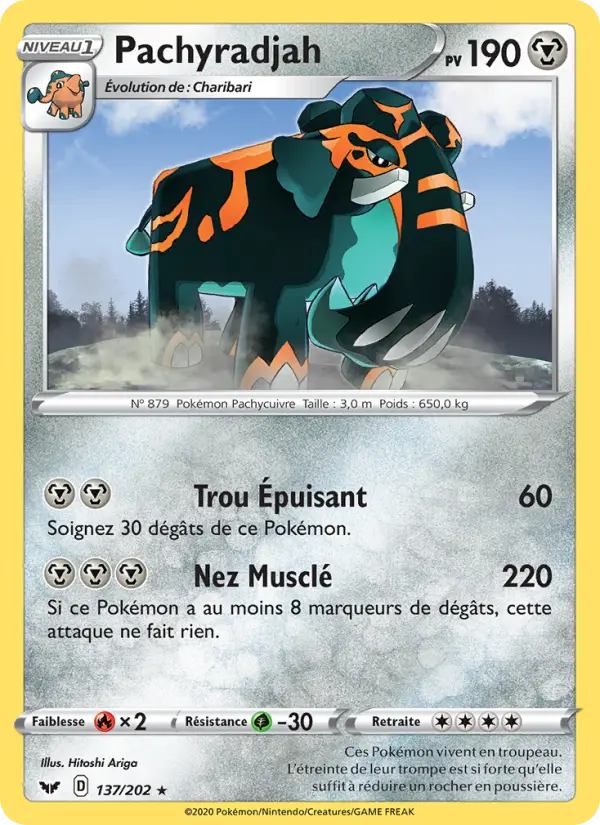 137/202 - Pachyradjah – Épée et Bouclier (Carte Pokémon FR à petit prix, à l’unité sur Lorenzone.fr)