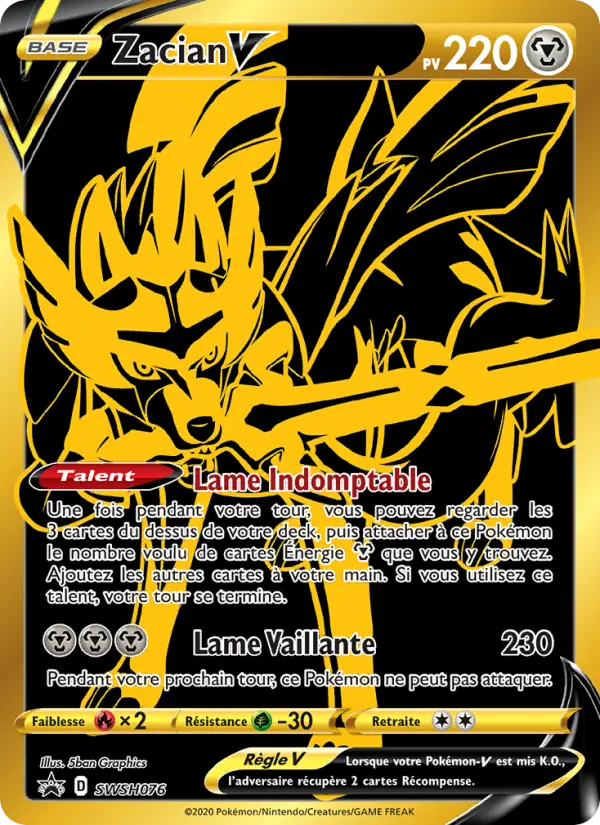 SWSH076/107 - Zacian V – Promo SWSH (Carte Pokémon FR à petit prix, à l’unité sur Lorenzone.fr)