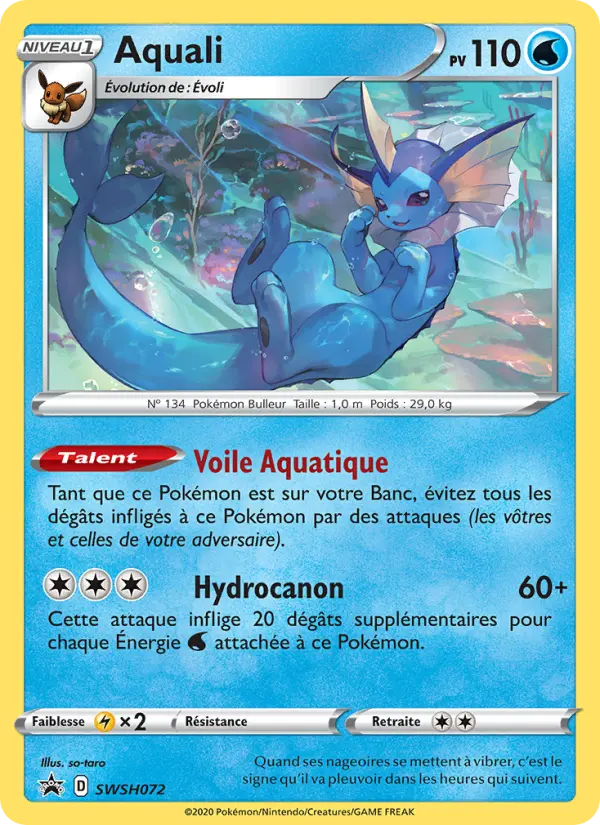 SWSH072/107 - Aquali – Promo SWSH (Carte Pokémon FR à petit prix, à l’unité sur Lorenzone.fr)