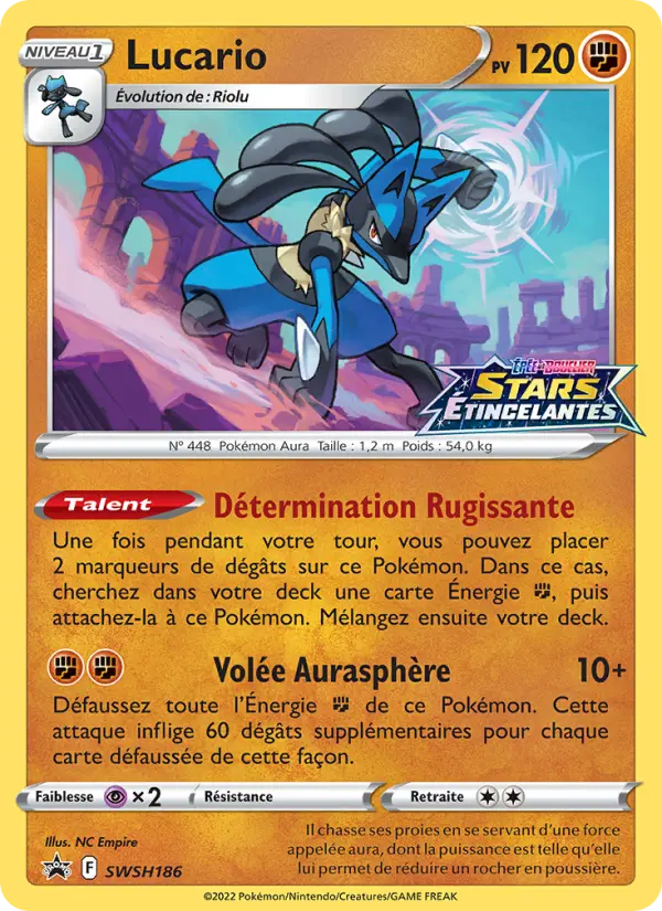 SWSH186/107 - Lucario – Promo SWSH (Carte Pokémon FR à petit prix, à l’unité sur Lorenzone.fr)