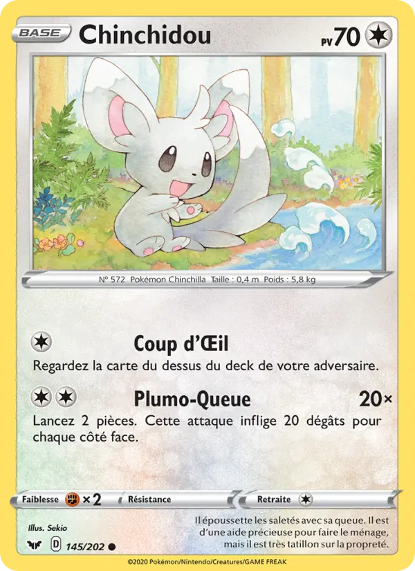 145/202 - Chinchidou – Épée et Bouclier (Carte Pokémon FR à petit prix, à l’unité sur Lorenzone.fr)