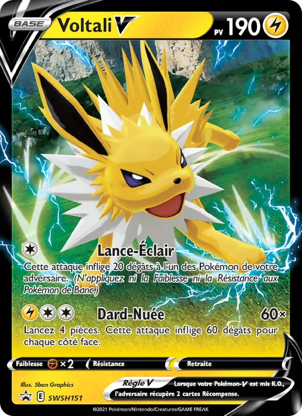 SWSH151/107 - Voltali V – Promo SWSH (Carte Pokémon FR à petit prix, à l’unité sur Lorenzone.fr)