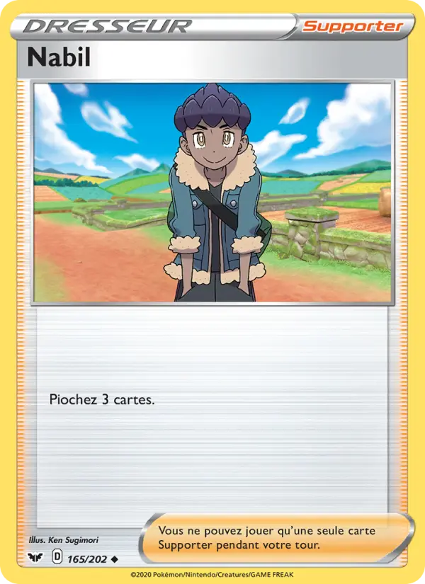 165/202 - Nabil – Épée et Bouclier (Carte Pokémon FR à petit prix, à l’unité sur Lorenzone.fr)