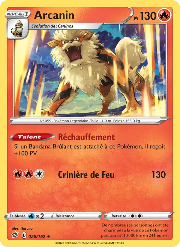 028/192 - Arcanin – Clash des Rebelles (Carte Pokémon FR à petit prix, à l’unité sur Lorenzone.fr)