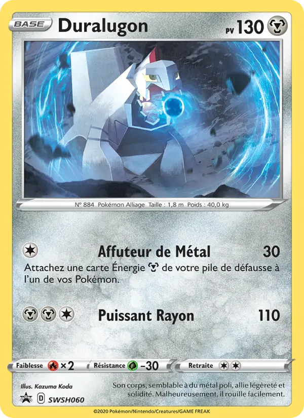 SWSH060/107 - Duralugon – Promo SWSH (Carte Pokémon FR à petit prix, à l’unité sur Lorenzone.fr)