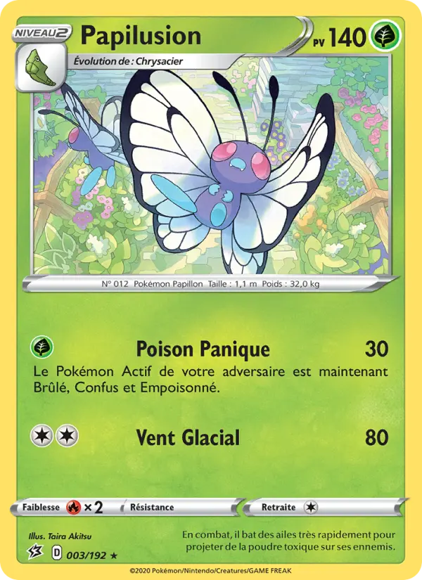 003/192 - Papilusion – Clash des Rebelles (Carte Pokémon FR à petit prix, à l’unité sur Lorenzone.fr)