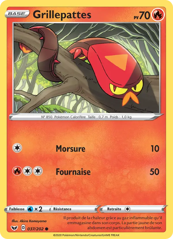 037/202 - Grillepattes – Épée et Bouclier (Carte Pokémon FR à petit prix, à l’unité sur Lorenzone.fr)