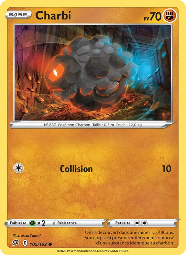105/192 - Charbi – Clash des Rebelles (Carte Pokémon FR à petit prix, à l’unité sur Lorenzone.fr)