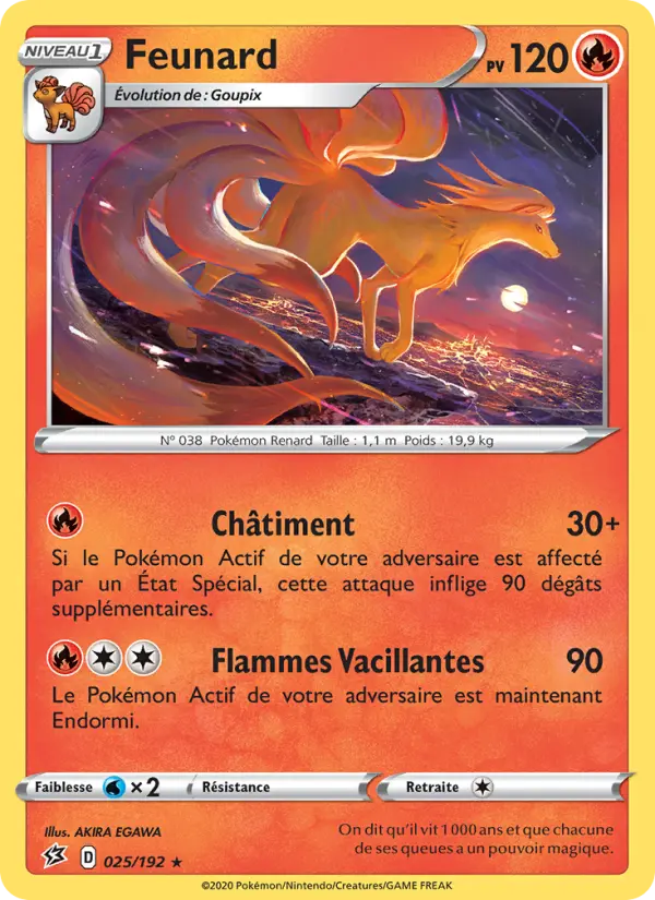 025/192 - Feunard – Clash des Rebelles (Carte Pokémon FR à petit prix, à l’unité sur Lorenzone.fr)