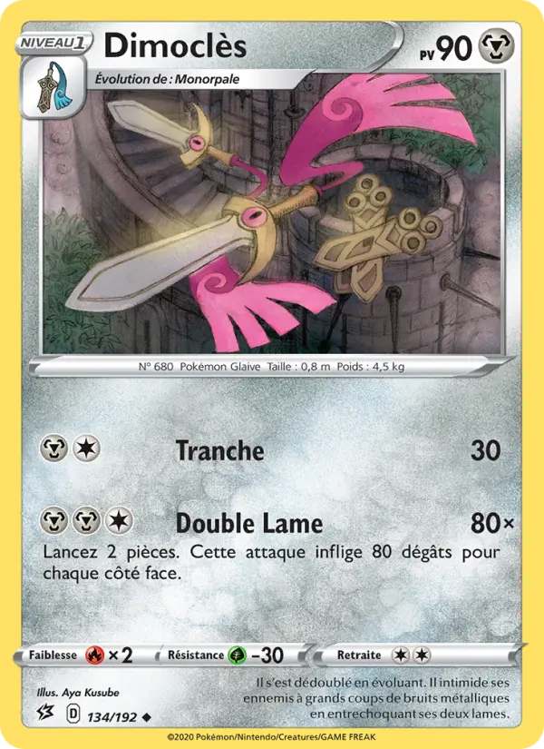 134/192 - Dimoclès – Clash des Rebelles (Carte Pokémon FR à petit prix, à l’unité sur Lorenzone.fr)