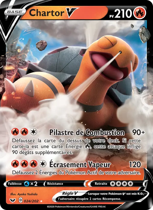024/202 - Chartor V – Épée et Bouclier (Carte Pokémon FR à petit prix, à l’unité sur Lorenzone.fr)