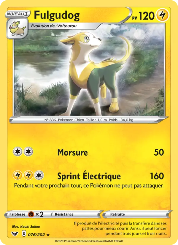 076/202 - Fulgudog – Épée et Bouclier (Carte Pokémon FR à petit prix, à l’unité sur Lorenzone.fr)