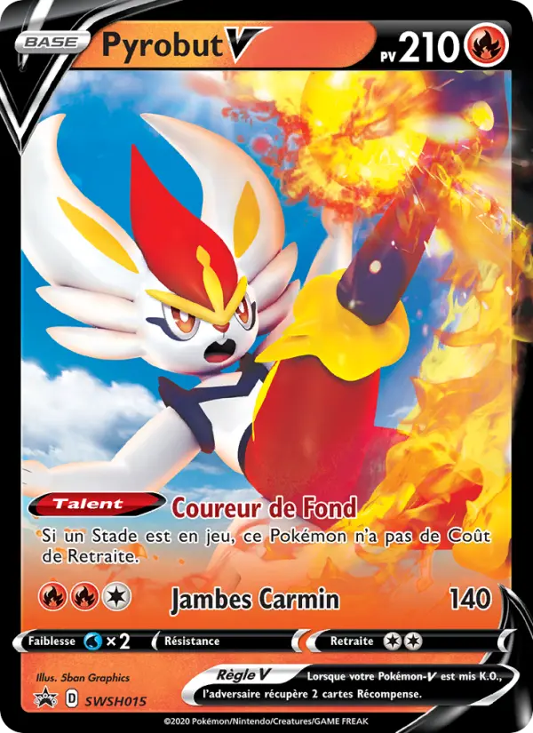 SWSH015/107 - Pyrobut V – Promo SWSH (Carte Pokémon FR à petit prix, à l’unité sur Lorenzone.fr)