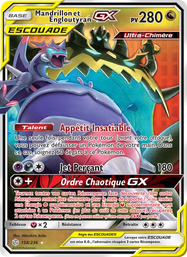 158/236 - Mandrillon et Engloutyran GX