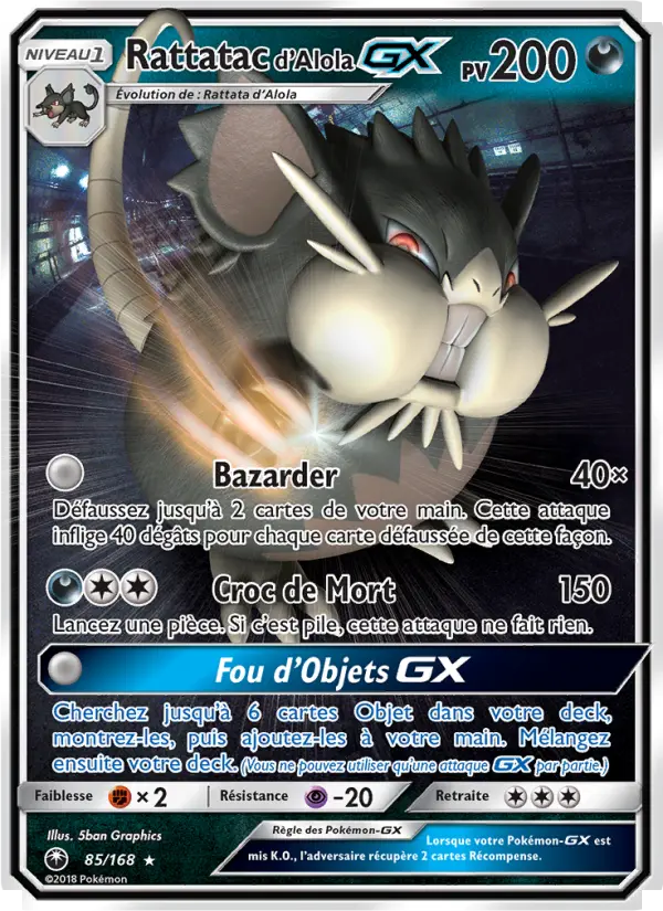 085/168 - Rattatac d’Alola GX