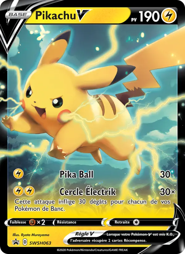 SWSH063/107 - Pikachu V – Promo SWSH (Carte Pokémon FR à petit prix, à l’unité sur Lorenzone.fr)
