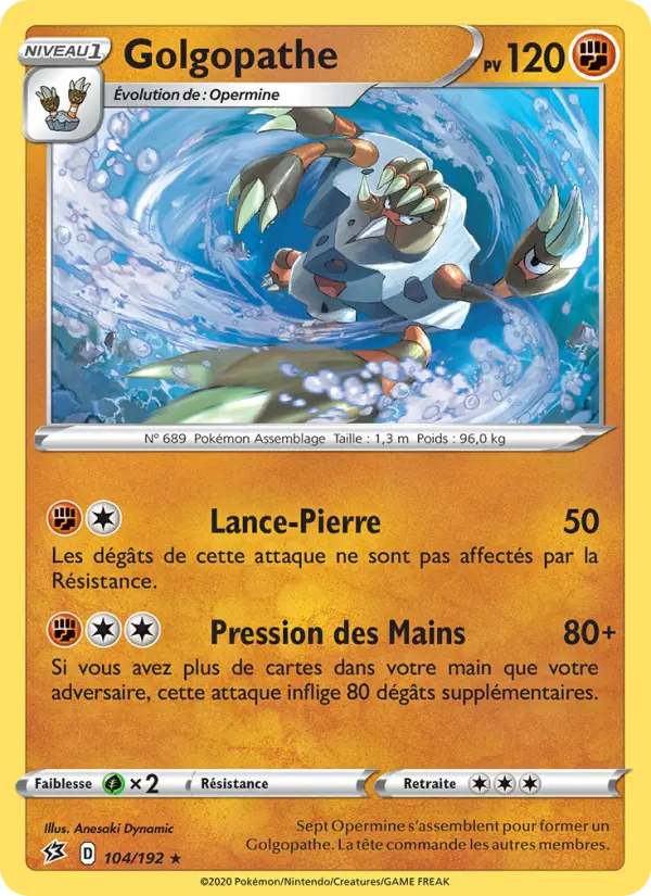 104/192 - Golgopathe – Clash des Rebelles (Carte Pokémon FR à petit prix, à l’unité sur Lorenzone.fr)