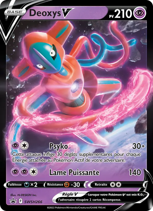 SWSH266/107 - Deoxys V – Promo SWSH (Carte Pokémon FR à petit prix, à l’unité sur Lorenzone.fr)