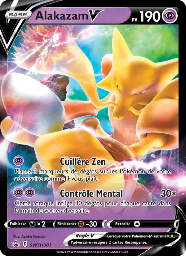 SWSH083/107 - Alakazam V – Promo SWSH (Carte Pokémon FR à petit prix, à l’unité sur Lorenzone.fr)