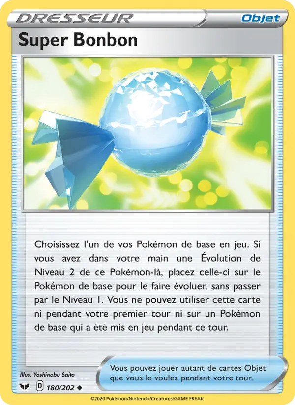 180/202 - Super Bonbon – Épée et Bouclier (Carte Pokémon FR à petit prix, à l’unité sur Lorenzone.fr)