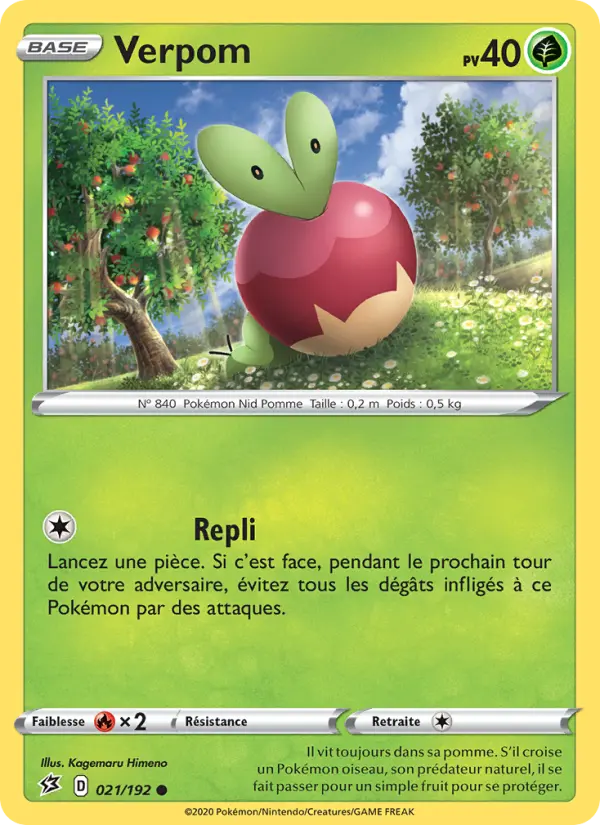 021/192 - Verpom – Clash des Rebelles (Carte Pokémon FR à petit prix, à l’unité sur Lorenzone.fr)