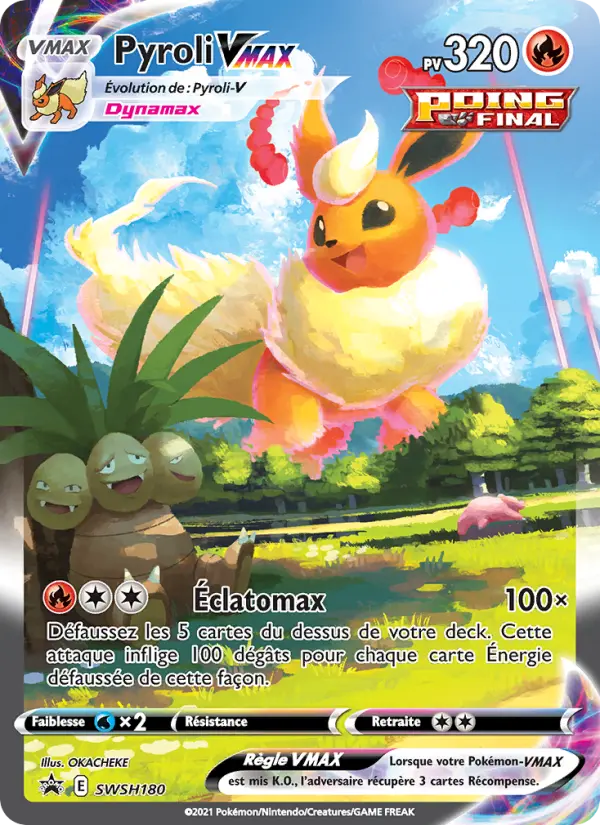 SWSH180/107 - Pyroli VMAX – Promo SWSH (Carte Pokémon FR à petit prix, à l’unité sur Lorenzone.fr)