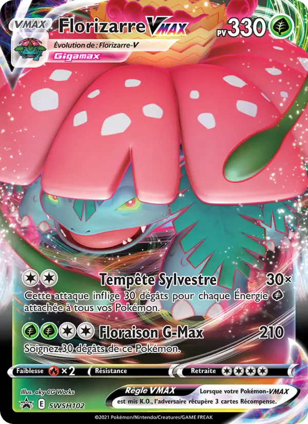 SWSH102/107 - Florizarre VMAX – Promo SWSH (Carte Pokémon FR à petit prix, à l’unité sur Lorenzone.fr)