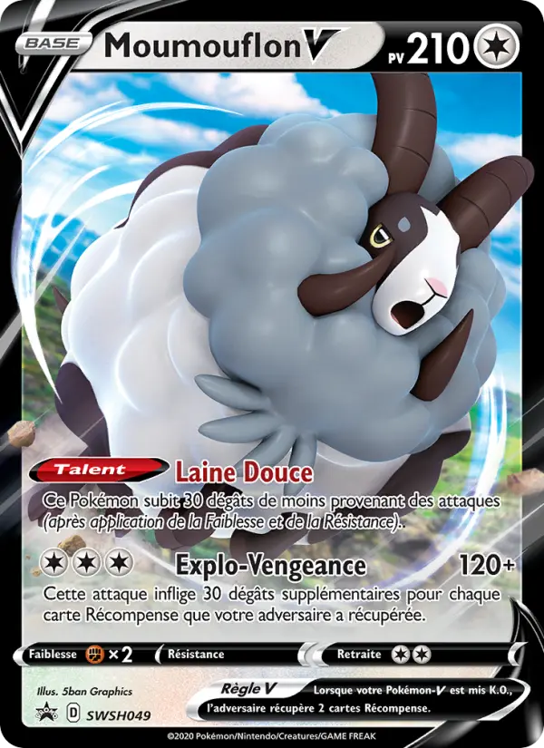 SWSH049/107 - Moumouflon V – Promo SWSH (Carte Pokémon FR à petit prix, à l’unité sur Lorenzone.fr)