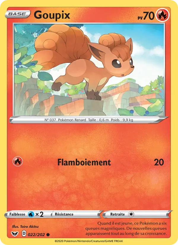022/202 - Goupix – Épée et Bouclier (Carte Pokémon FR à petit prix, à l’unité sur Lorenzone.fr)