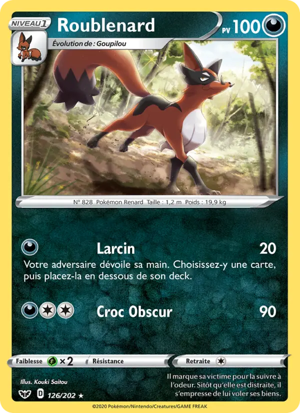 126/202 - Roublenard – Épée et Bouclier (Carte Pokémon FR à petit prix, à l’unité sur Lorenzone.fr)