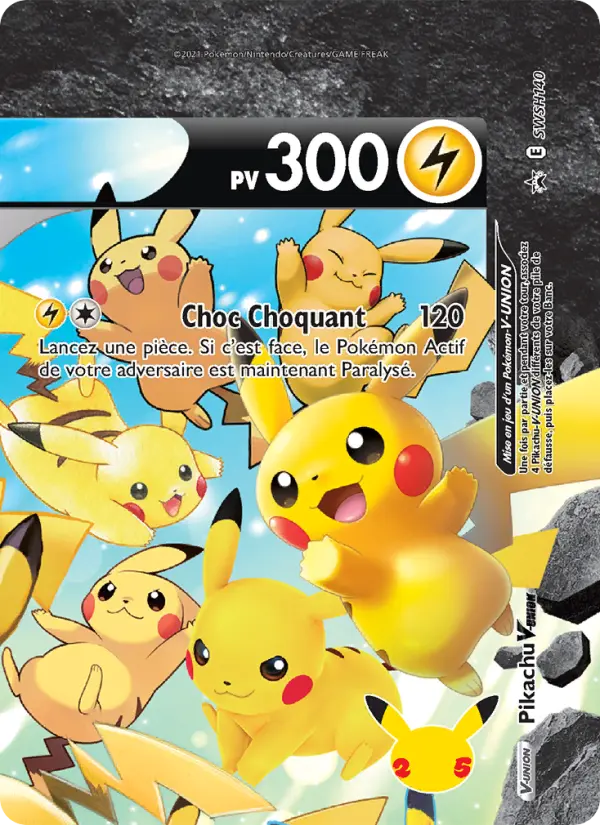SWSH140/107 - Pikachu V-UNION – Promo SWSH (Carte Pokémon FR à petit prix, à l’unité sur Lorenzone.fr)