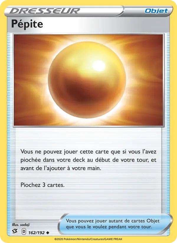 162/192 - Pépite – Clash des Rebelles (Carte Pokémon FR à petit prix, à l’unité sur Lorenzone.fr)