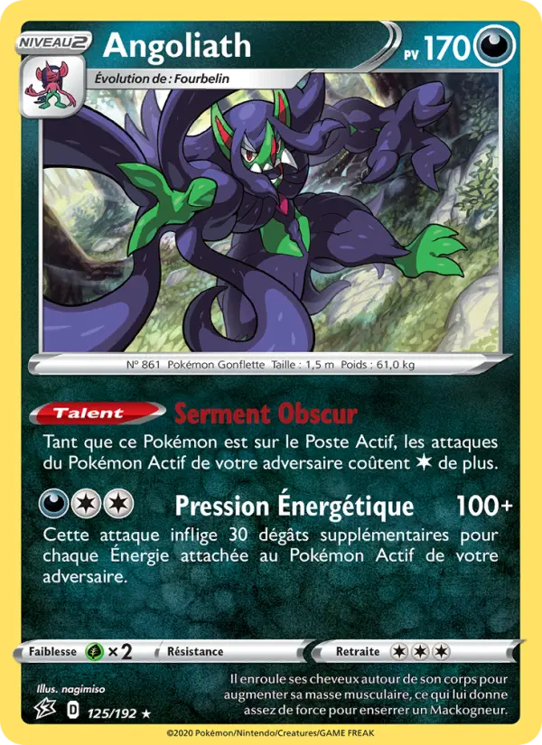 125/192 - Angoliath – Clash des Rebelles (Carte Pokémon FR à petit prix, à l’unité sur Lorenzone.fr)