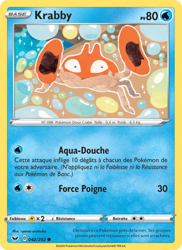 042/202 - Krabby – Épée et Bouclier (Carte Pokémon FR à petit prix, à l’unité sur Lorenzone.fr)