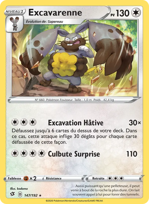 147/192 - Excavarenne – Clash des Rebelles (Carte Pokémon FR à petit prix, à l’unité sur Lorenzone.fr)