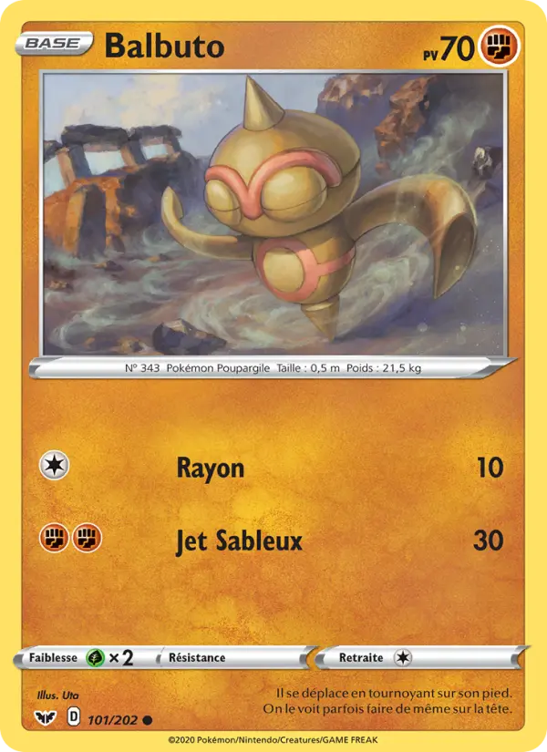 101/202 - Balbuto – Épée et Bouclier (Carte Pokémon FR à petit prix, à l’unité sur Lorenzone.fr)