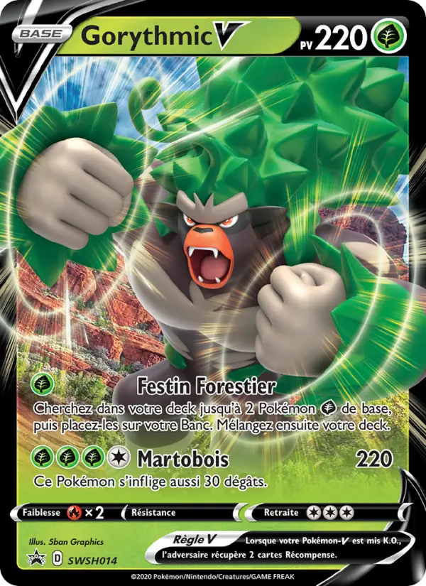 SWSH014/107 - Gorythmic V – Promo SWSH (Carte Pokémon FR à petit prix, à l’unité sur Lorenzone.fr)