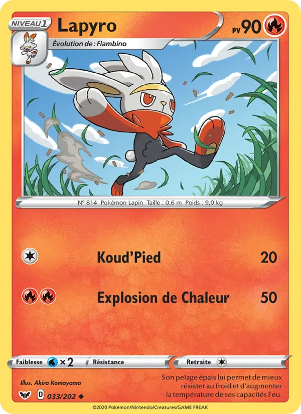 033/202 - Lapyro – Épée et Bouclier (Carte Pokémon FR à petit prix, à l’unité sur Lorenzone.fr)