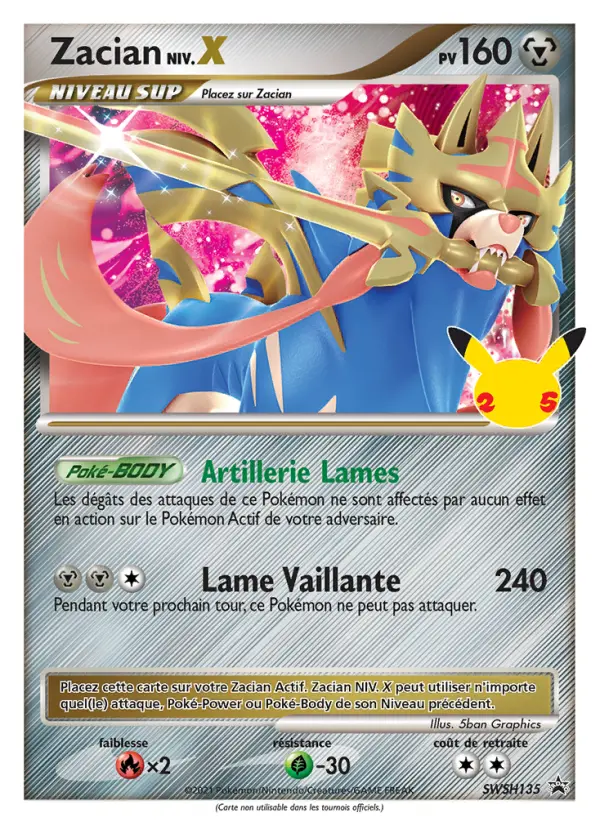 SWSH135/107 - Zacian – Promo SWSH (Carte Pokémon FR à petit prix, à l’unité sur Lorenzone.fr)