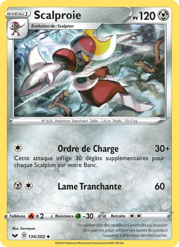 134/202 - Scalproie – Épée et Bouclier (Carte Pokémon FR à petit prix, à l’unité sur Lorenzone.fr)
