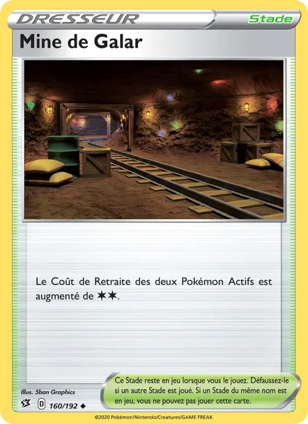 160/192 - Mine de Galar – Clash des Rebelles (Carte Pokémon FR à petit prix, à l’unité sur Lorenzone.fr)