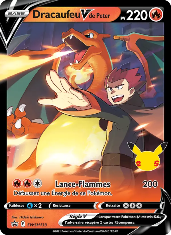 SWSH133/107 - Dracaufeu V de Peter – Promo SWSH (Carte Pokémon FR à petit prix, à l’unité sur Lorenzone.fr)