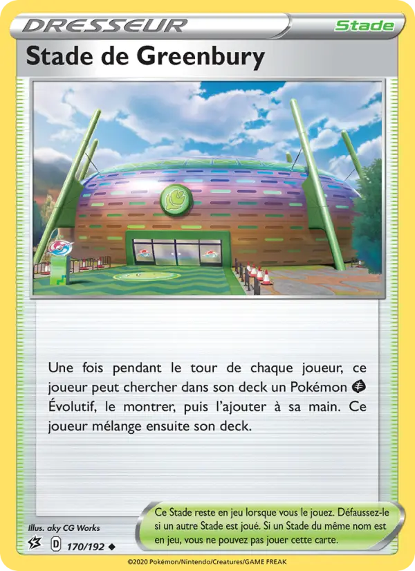 170/192 - Stade de Greenbury – Clash des Rebelles (Carte Pokémon FR à petit prix, à l’unité sur Lorenzone.fr)