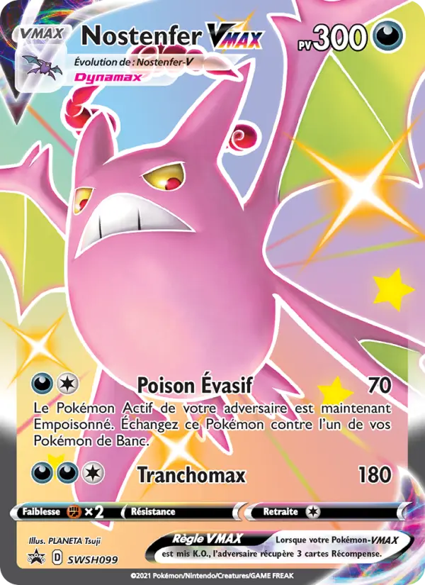 SWSH099/107 - Nostenfer VMAX – Promo SWSH (Carte Pokémon FR à petit prix, à l’unité sur Lorenzone.fr)