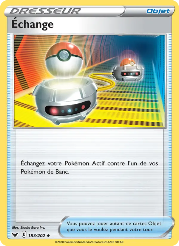 183/202 - Échange – Épée et Bouclier (Carte Pokémon FR à petit prix, à l’unité sur Lorenzone.fr)