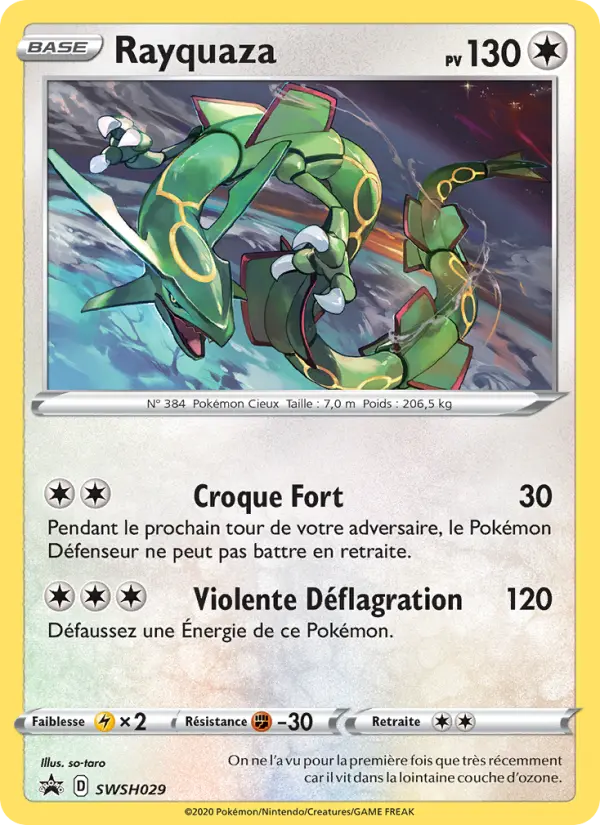 SWSH029/107 - Rayquaza – Promo SWSH (Carte Pokémon FR à petit prix, à l’unité sur Lorenzone.fr)