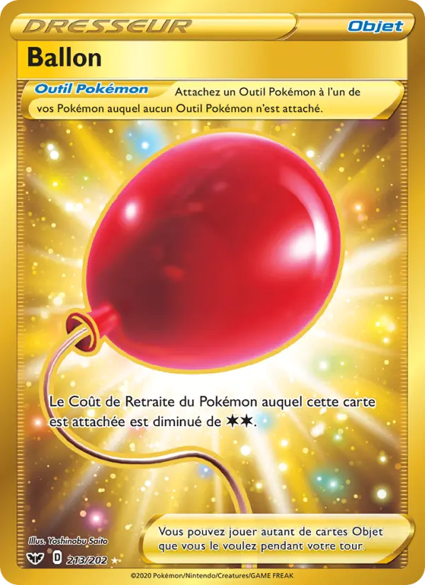 213/202 - Ballon – Épée et Bouclier (Carte Pokémon FR à petit prix, à l’unité sur Lorenzone.fr)