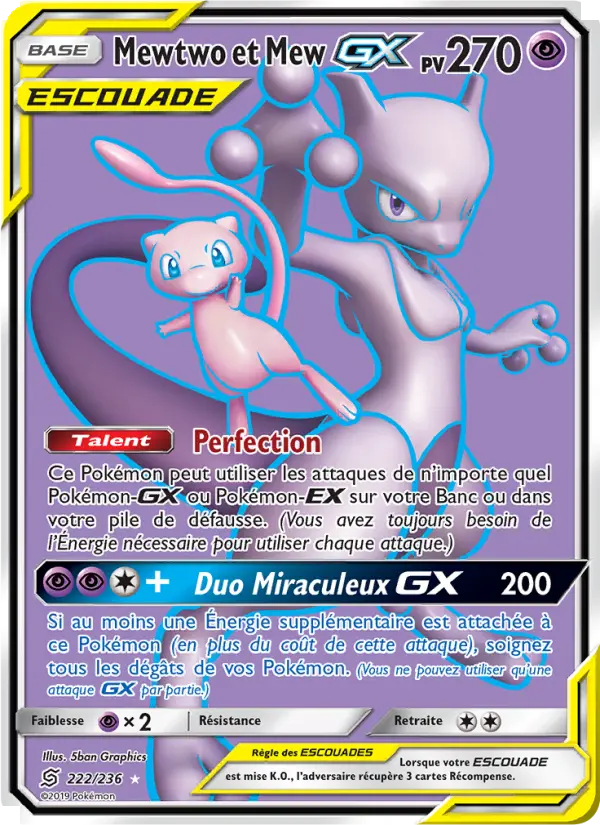 222/236 - Mewtwo et Mew GX